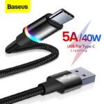 Baseus Cable USB tipo C - Carga rápida QC3.0 hasta 5A - 40W