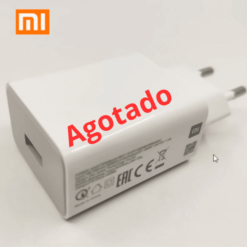 Cargador Xiaomi de pared USB Carga Rapida 18W